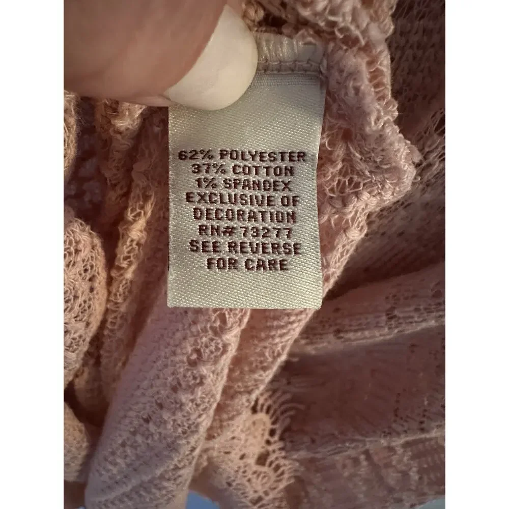 Mudd Y2k Crochet Tank Top Rose Festival Boho Hippie Longer Length Size Medium - Picture 4 of 5